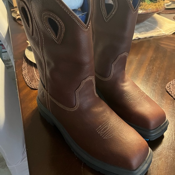 NWT Steel Blue Men's Blue Heeler Steel Toe WP Western Work Boot - Picture 3 of 6